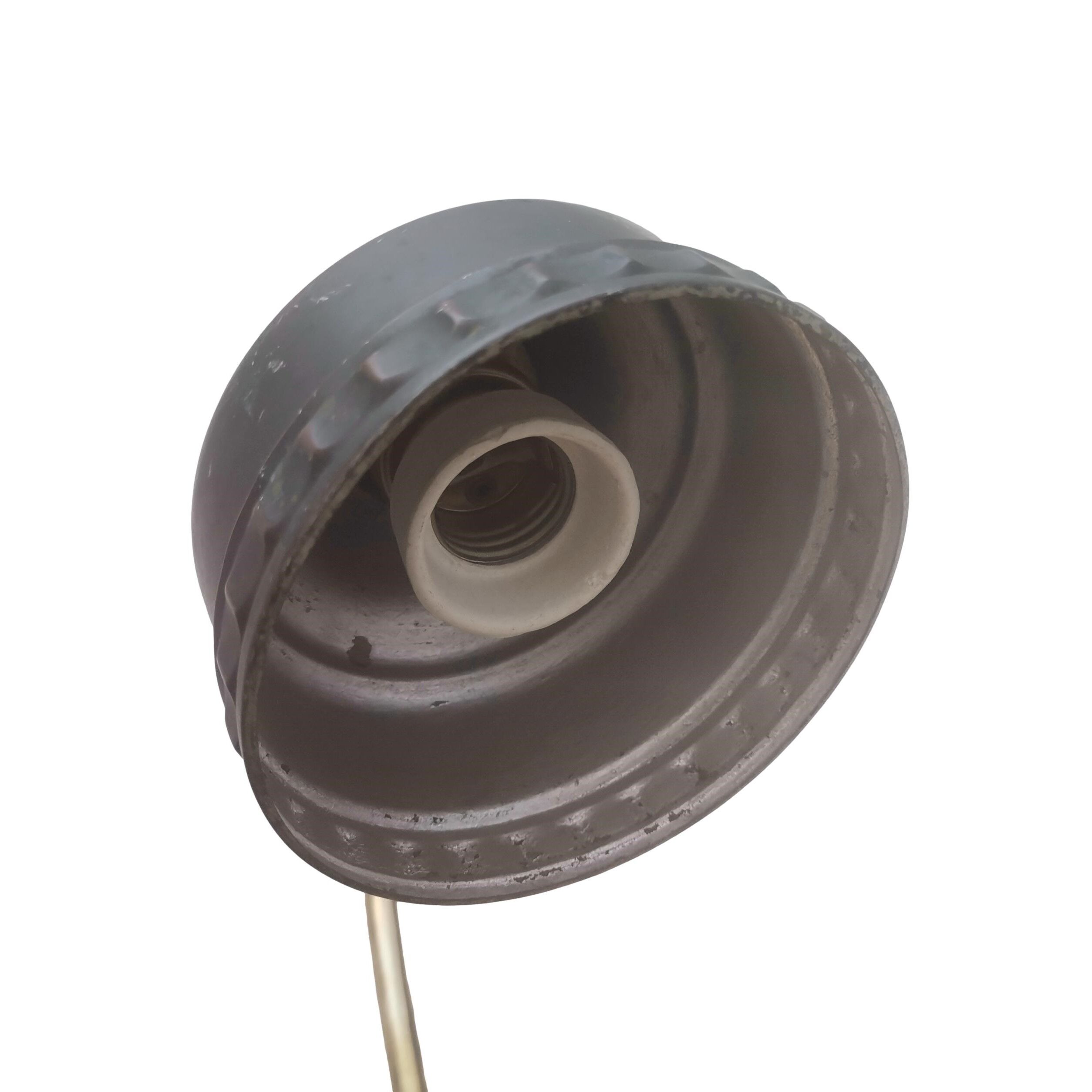 Original 1950s vintage brutalist brass desk lamp