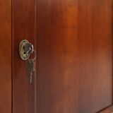 English Wooden Bookcase Cabinet, 1950s