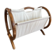 Porte revue en toile et bois