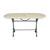 Bistro table in marble and cast iron around 1900