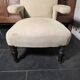 Napoleon III crapaud armchair with a reclined backrest