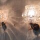 Brass and glass wall lights by Helena Tynell - 1970s