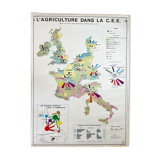 Vintage school map: agriculture in the EEC / industrial economy, mid-year 1979