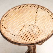 Art Nouveau bentwood & rattan pedestal table, Central Europe, c. 1900–1925