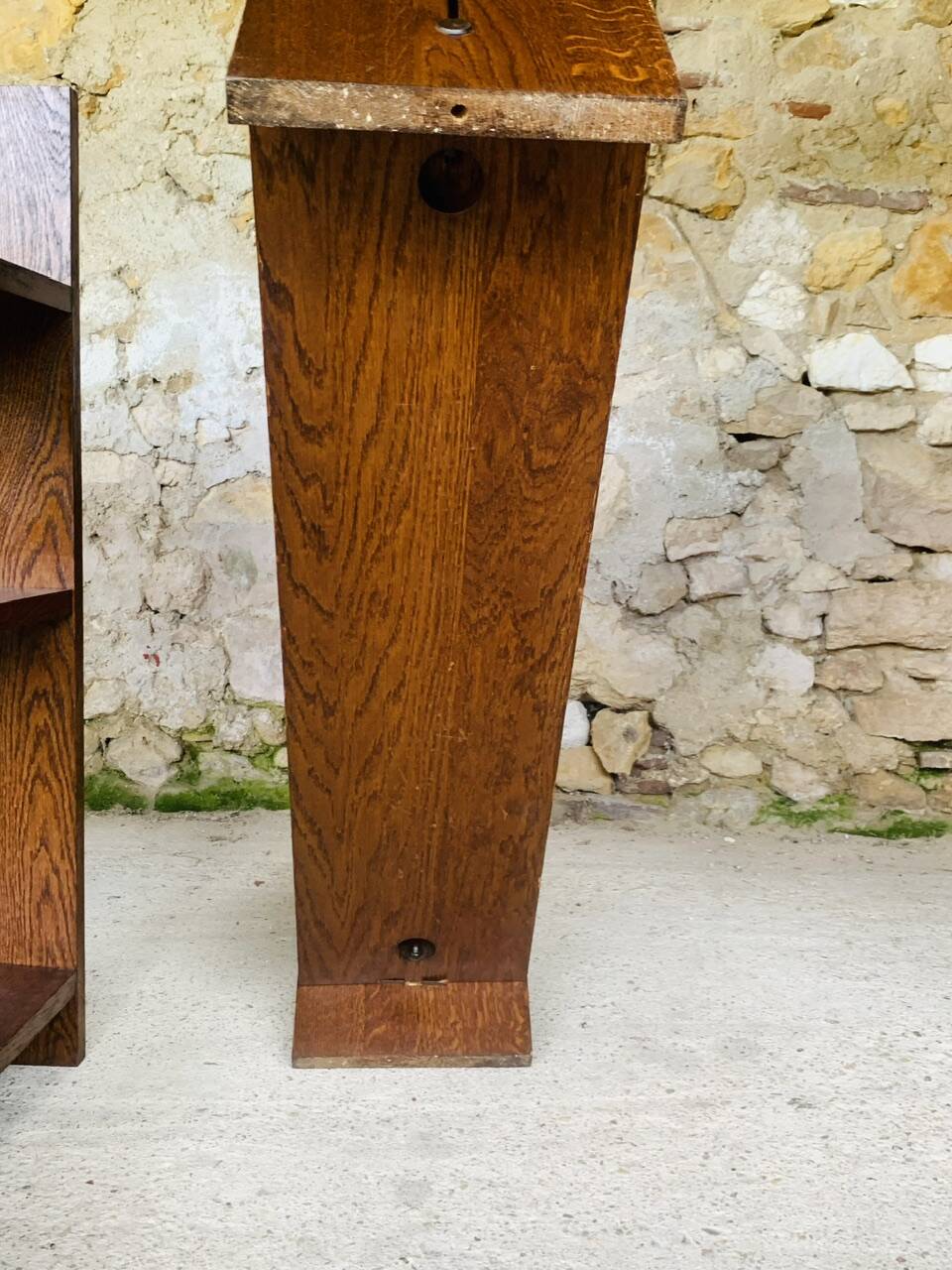 Set of 3 Vintage Modular Oak Bookcases