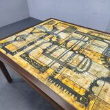 Haslev Wood and Tile Coffee Table by Otto Detlefsen, 1960s