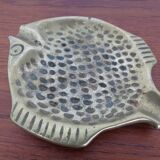 Brutalist Bronze Fish Ashtray, 1960s
