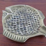 Brutalist Bronze Fish Ashtray, 1960s