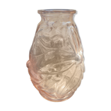 Vase art déco en verre rrose