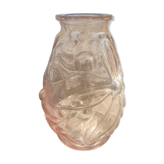 Vase art déco en verre rrose