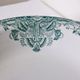 Round and hollow vintage dish A Lebacqz and M Bouchart porcelain floral pattern