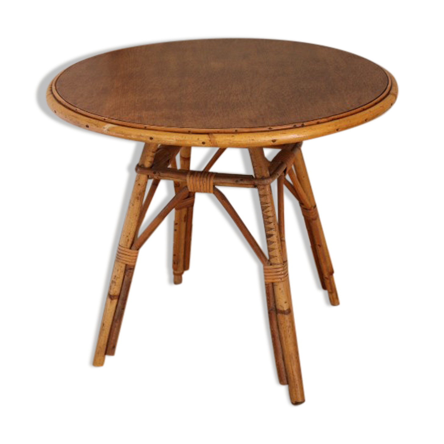 Round rattan coffee table tripod 535mm