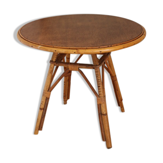 Round rattan coffee table tripod 535mm