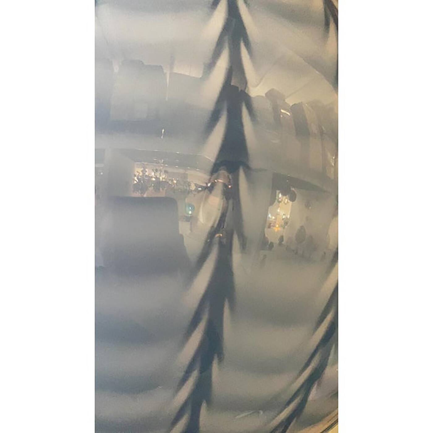 Contemporary Blue and Milky-White Spider Sphere Pendant in Murano Glass