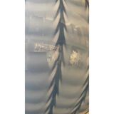 Contemporary Blue and Milky-White Spider Sphere Pendant in Murano Glass