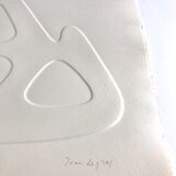 Signed and numbered print by Jean Legros, Geometric print inspired by reliefs, c 1970