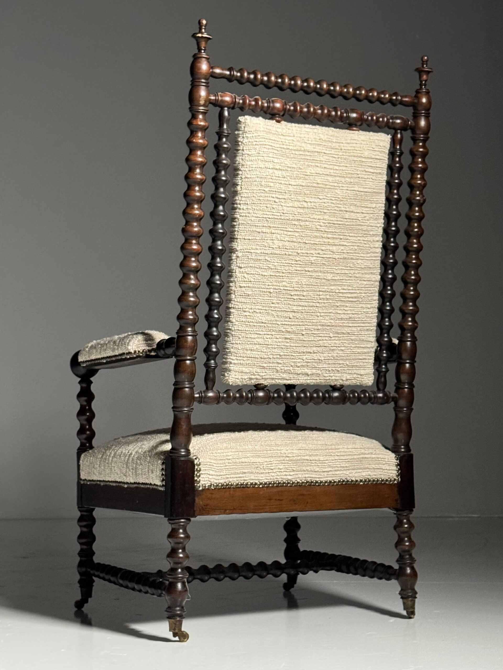 Fauteuil bobine anglais du 19ème siècle