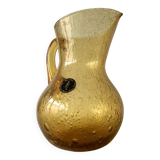 Handmade bubble glass pitcher