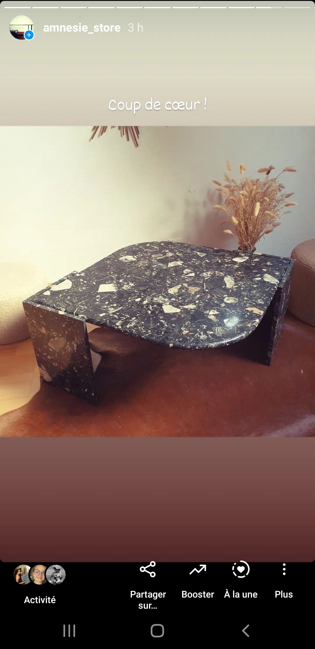 Vintage marble coffee table