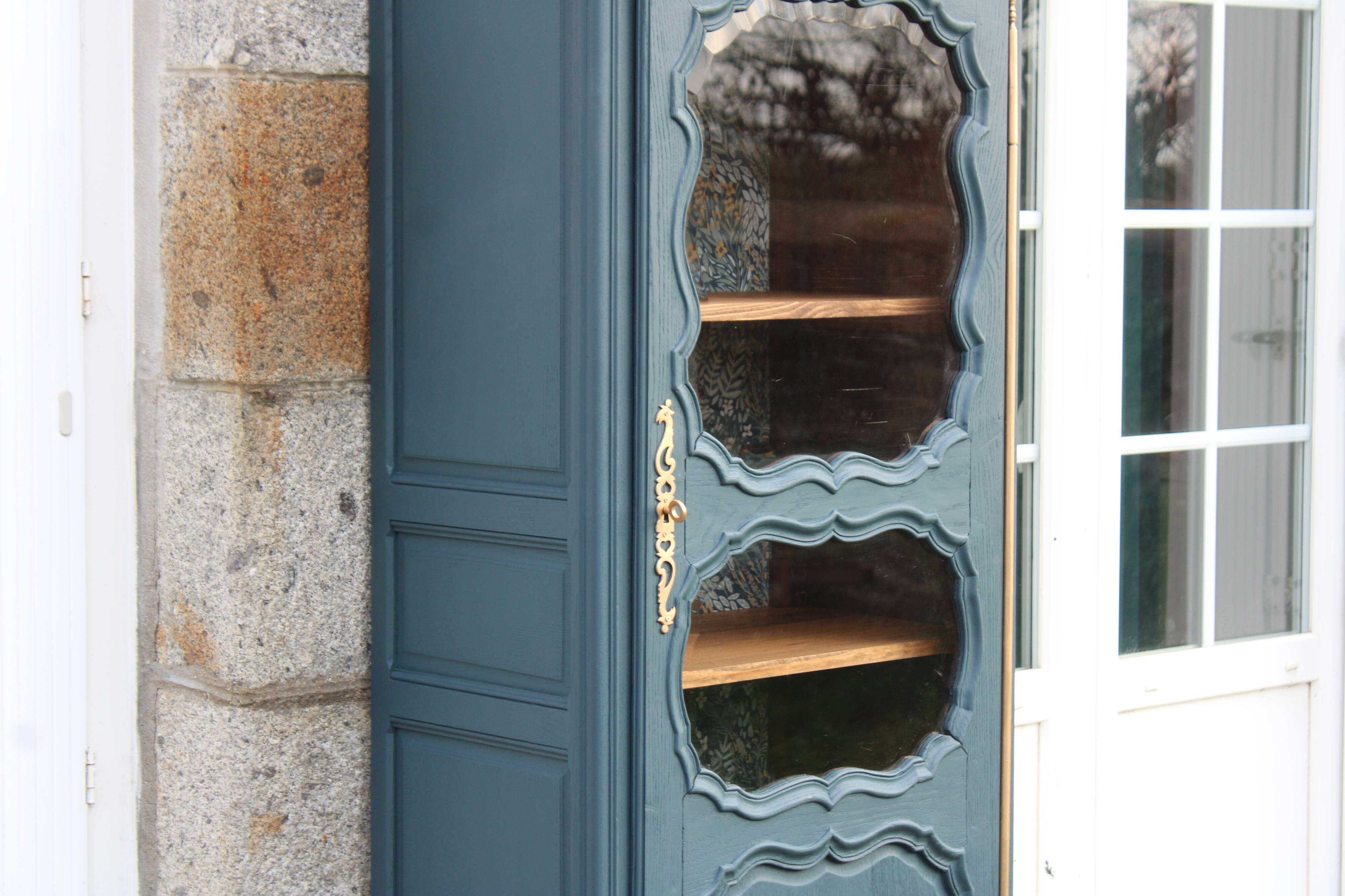 Renovated antique display cabinet