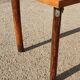 Wooden table with geometric decoration