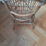 Chaise enfants en rotin