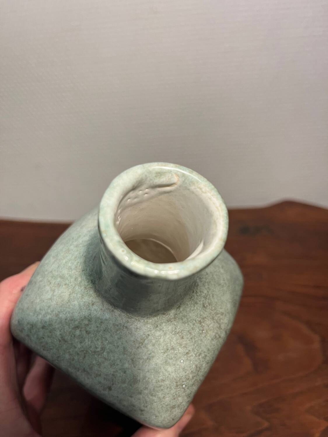 Handmade ceramic vase craft work