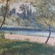 HST/P painting “Live and wooded riverside with fortification” (20th century)