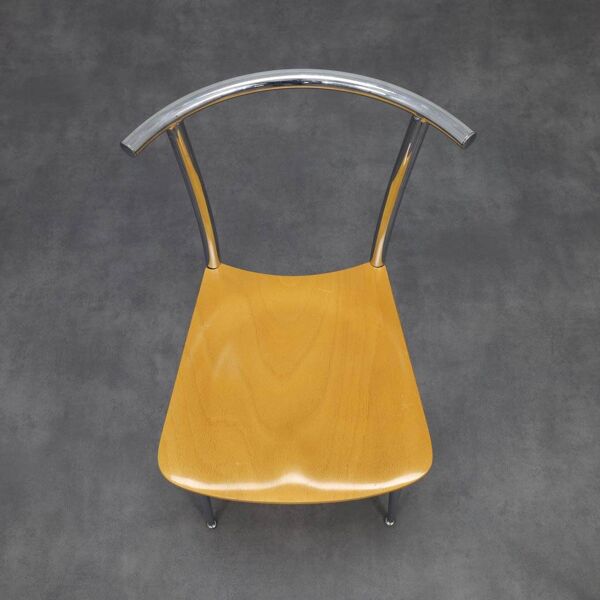 Ensemble rare de 4 chaises de salle à manger postmodernes par Segis, Italie, années 1990.