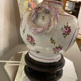 Ceramic lamp pattern roses