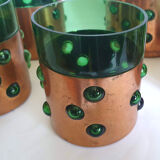 1950s whiskey glasses and ice bucket