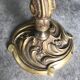 Old gilded bronze lamp base with Louis XV style rocaille decoration