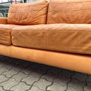 Canapé en cuir cognac vintage danois moderne du milieu du siècle