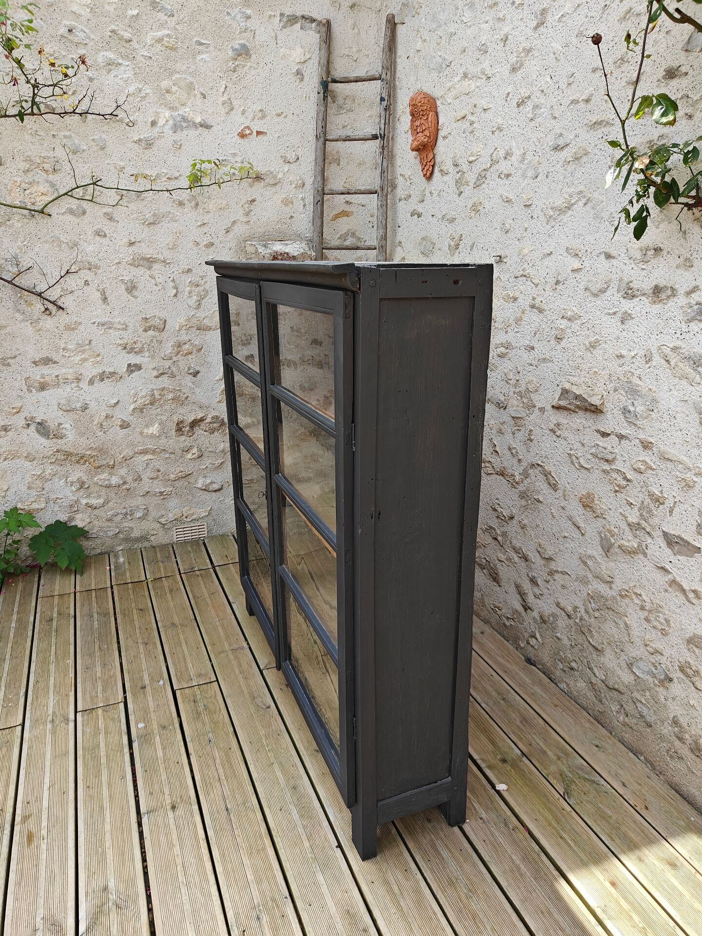 Restored antique display cabinet