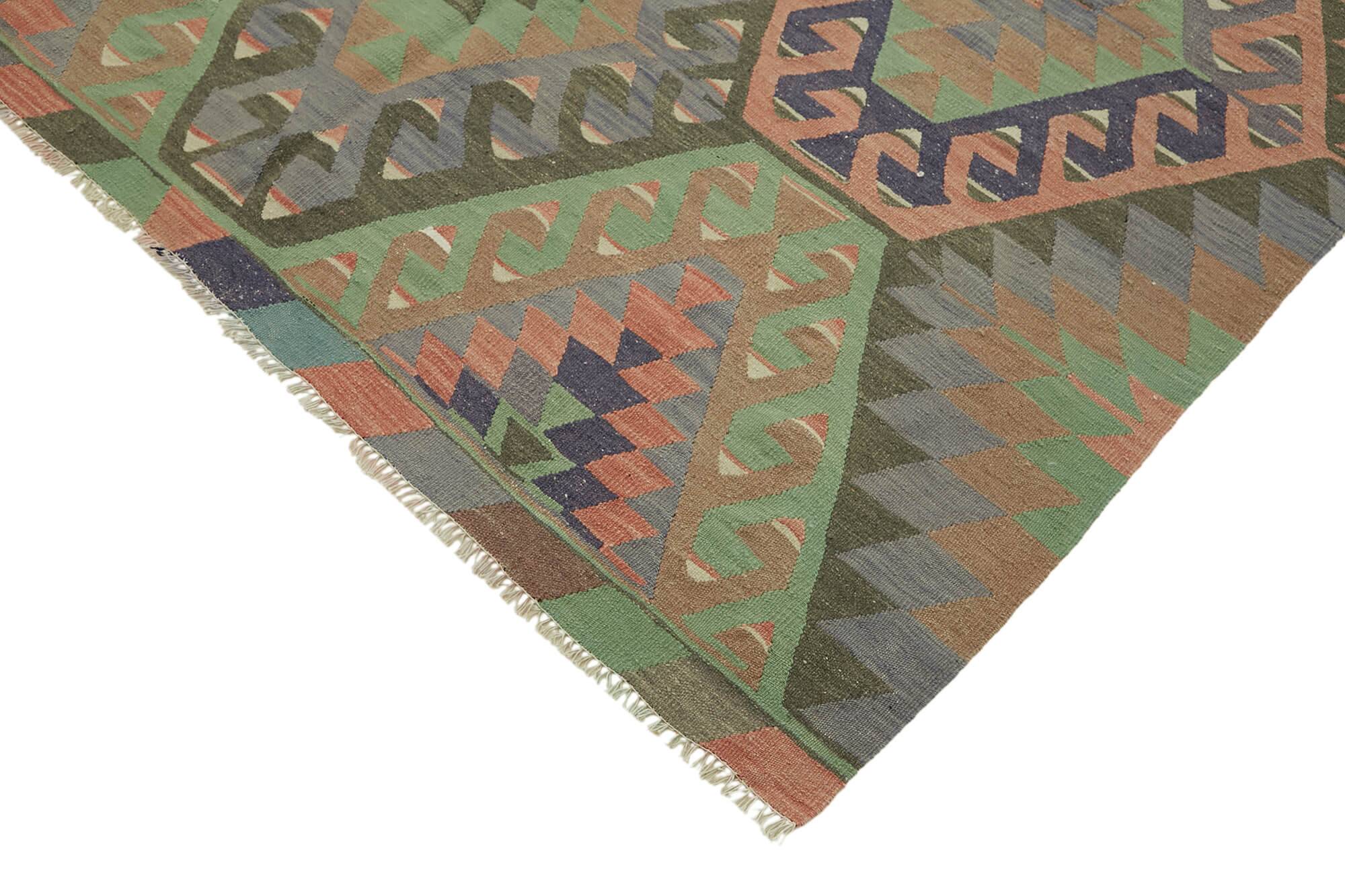 Turkish Handmade Vintage Anatolian Kilim 167 cm x 330 cm