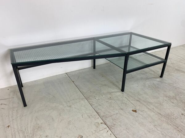 Steel and glass side table by Bas van Pelt for Janni van Pelt 1960s