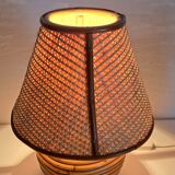 Paire de lampes en bambou et osier