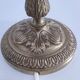 Pied de lampe bronze décor feuillagé