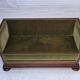 1950s, Danish 2-seater sofa, original green furniture velour, oak wood.