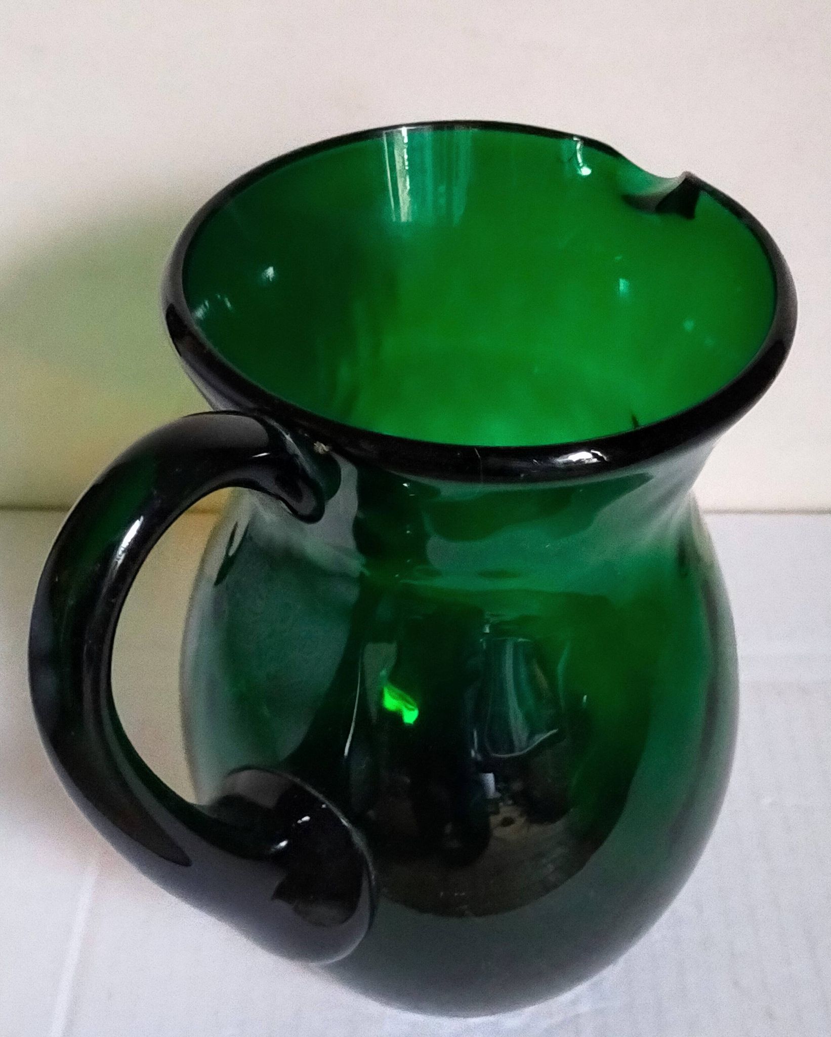 Vintage Empoli blown glass jug