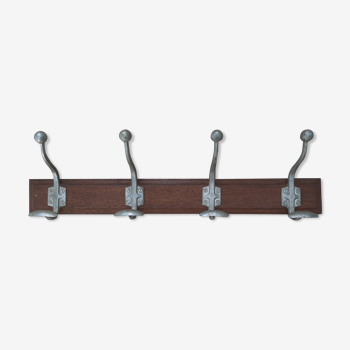 Wall coat holder 4 aluminum pers 1940/50