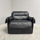 Black leather lounge chair by Dreipunkt, 1970s