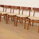 5 x dining chair | Farstrup | Model 210 | Restored | Cream/yellow