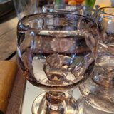 6 bubble blown glasses 70's