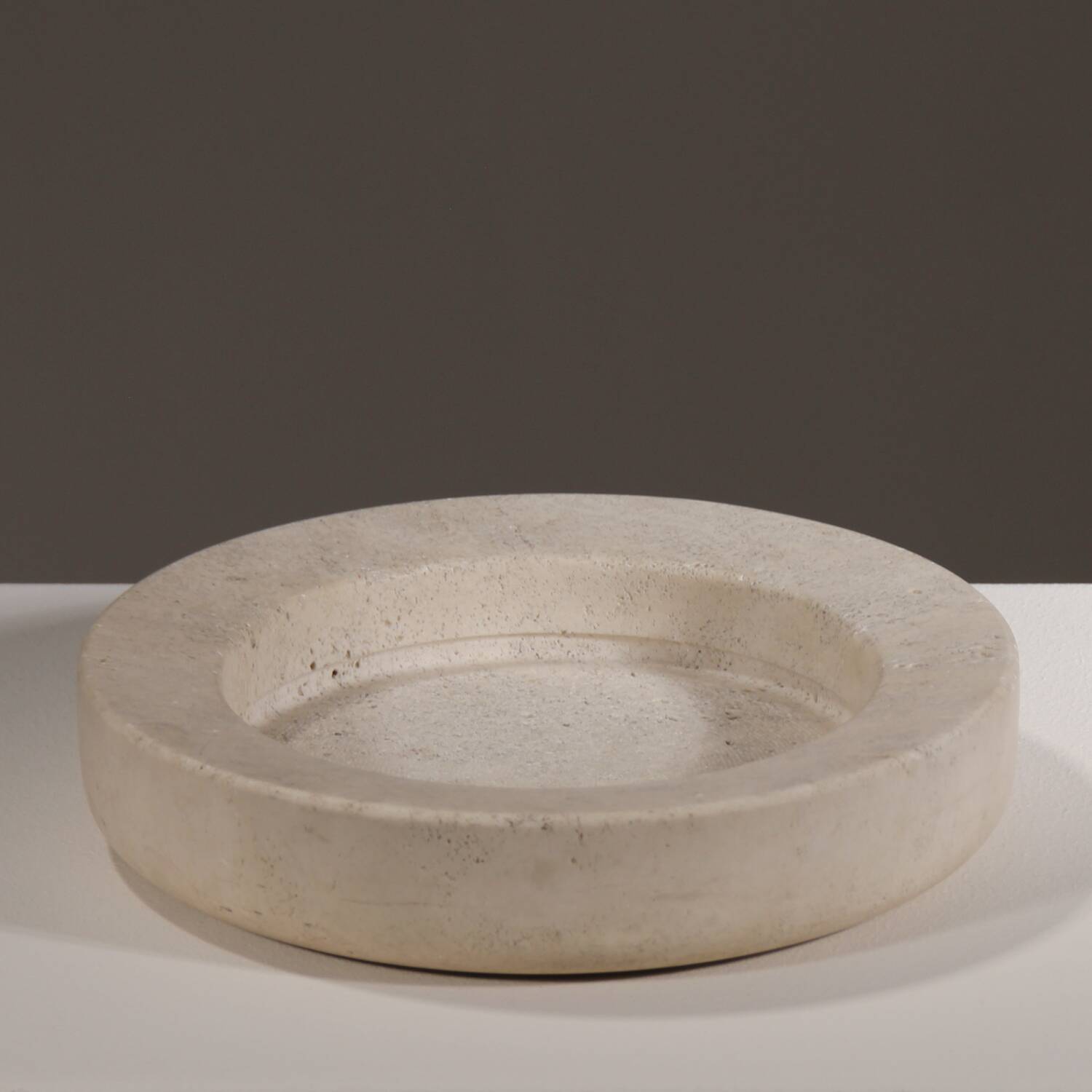 ​Travertine ‚Vide-Poche‘ by Giusti & Di Rosa for Up & Up | Italy 1970s