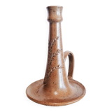 Glazed stoneware candle holder
