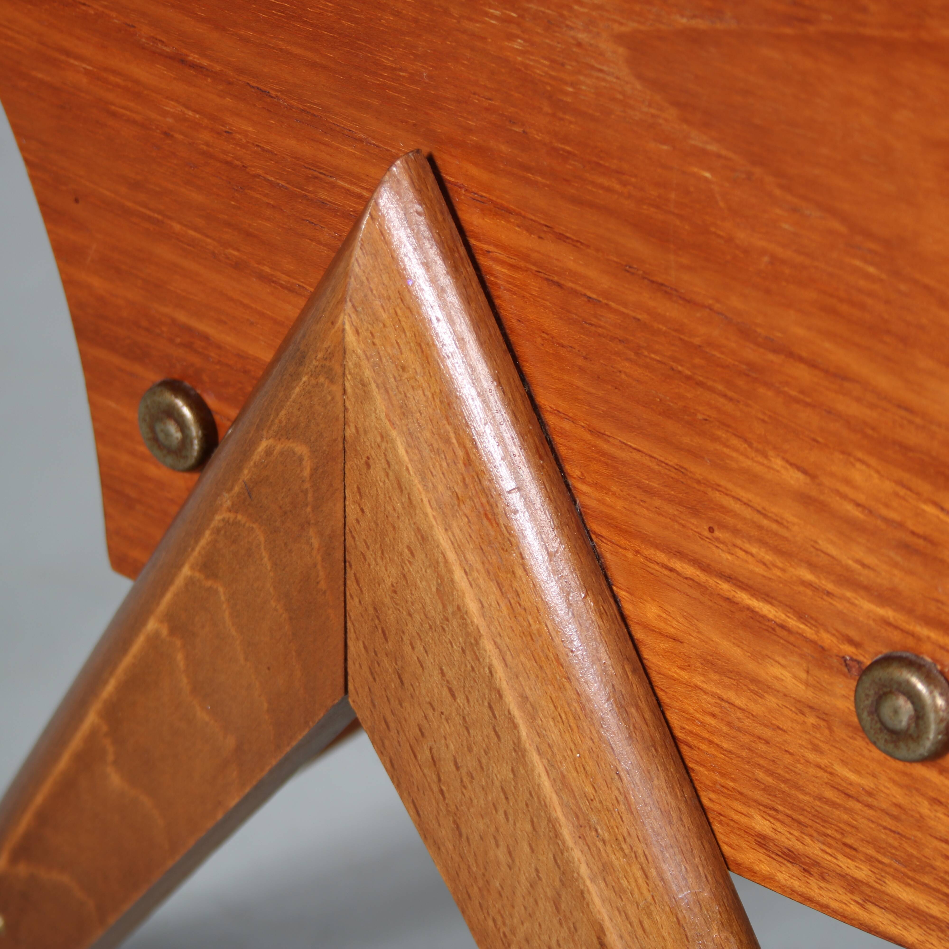 1950s V-Shaped sewing box from The Netherlands