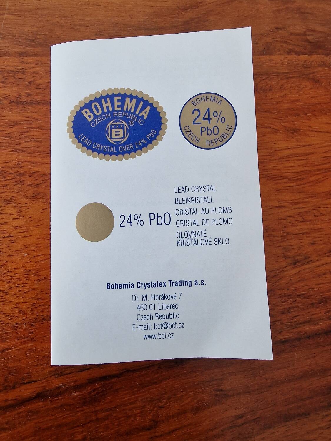 6 antique bohemia crystal glasses