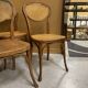 5 vintage J&J Kohn wooden and cane chairs