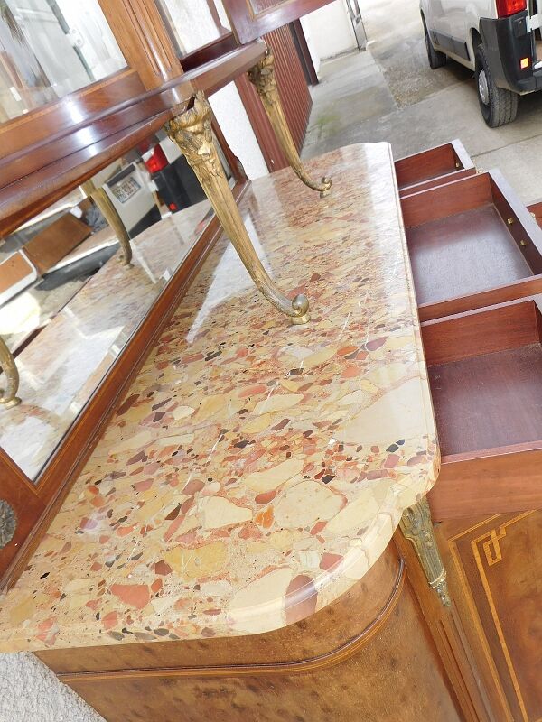 Buffet vitrine 1920 style louis XVI